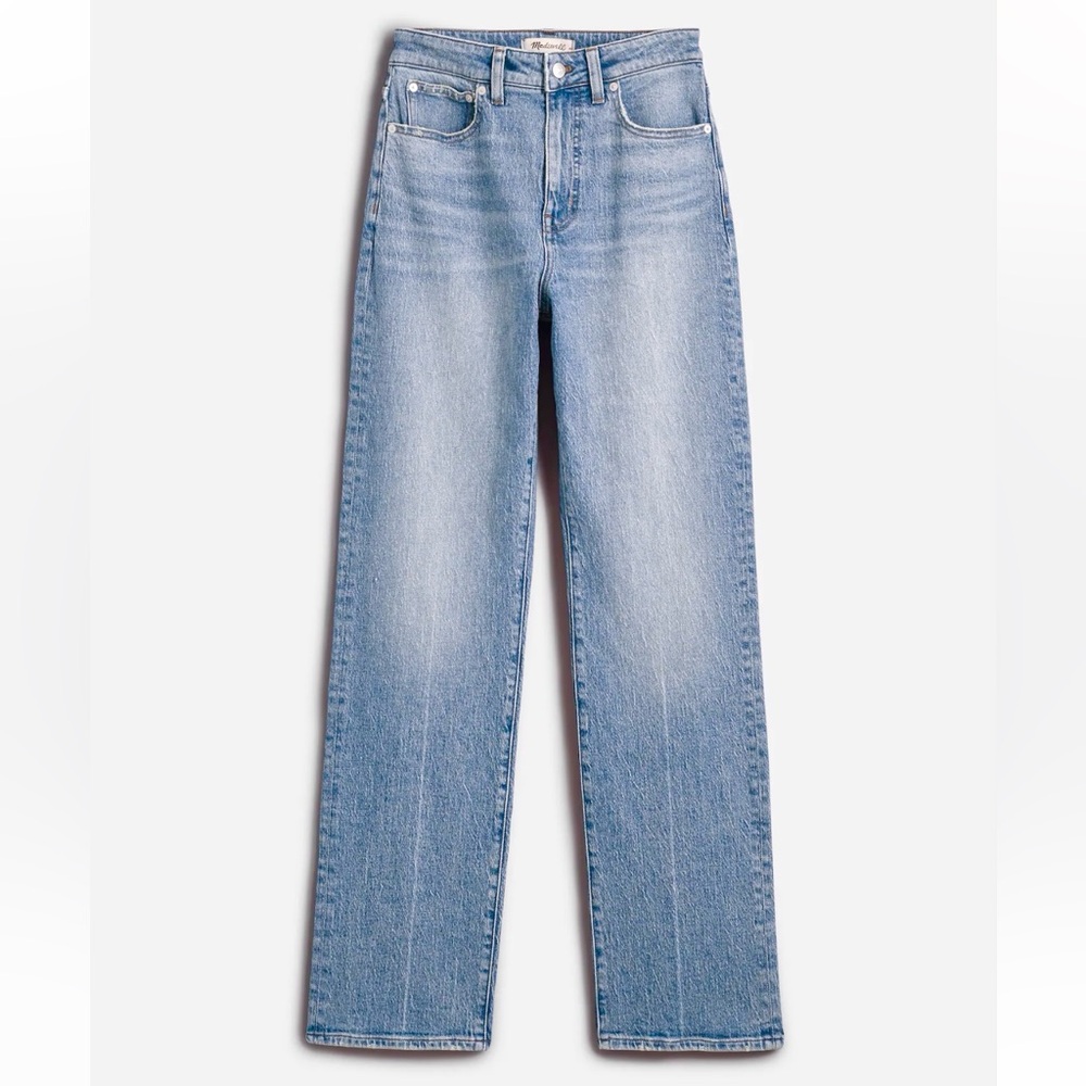 Madewell Curvy 90’s Straight Jeans sz 30 Rondell Wash Crease Edition High Rise